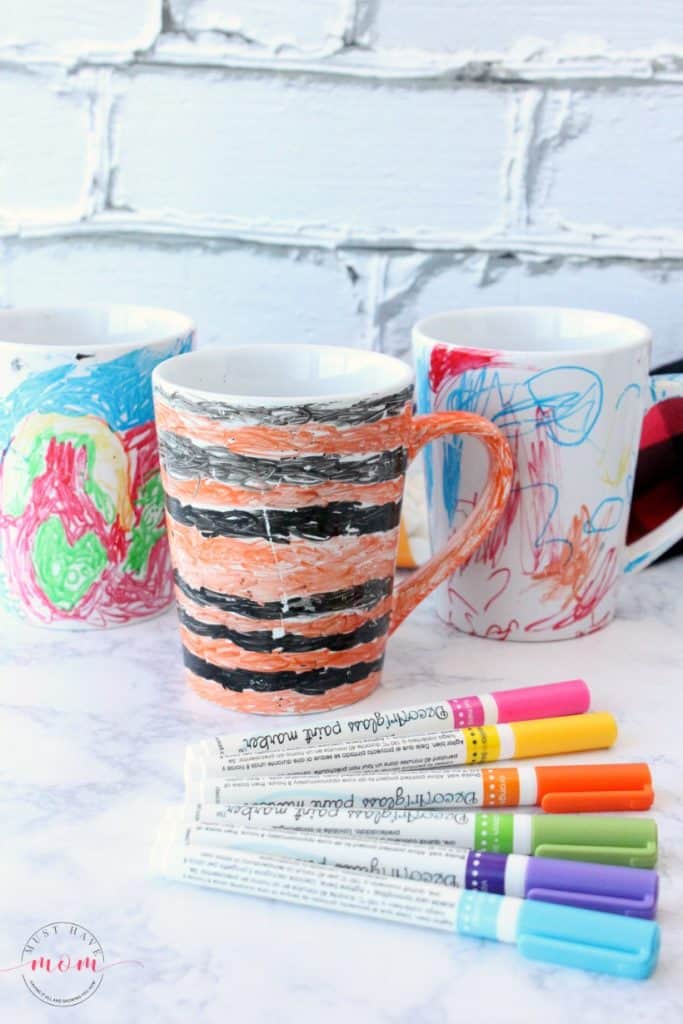 Kids Art DIY! Glass Paint Marker Mugs Must Have Mom