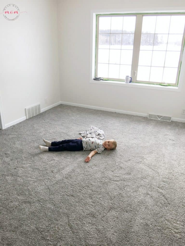 Farmhouse Style Master Bedroom Makeover Using Hypoallergenic Carpet