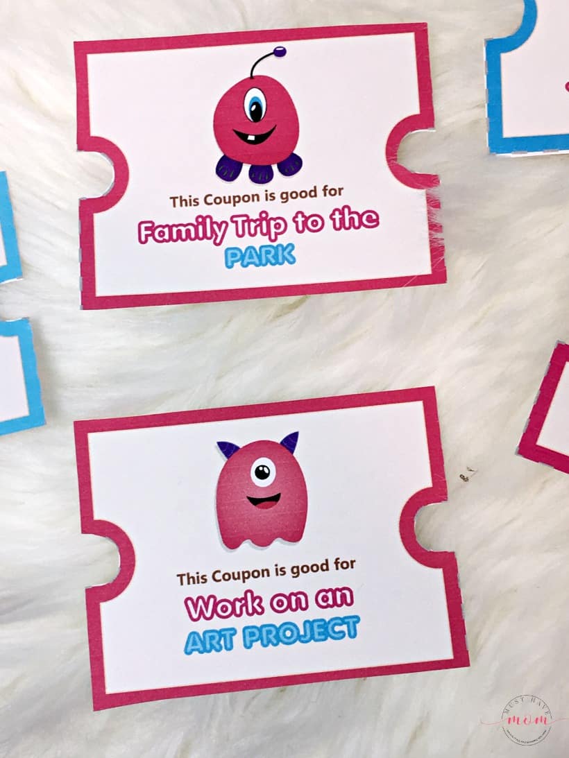 Adorable love coupons or reward coupons for kids. Great for Valentine's Day coupons or any day to reward good behavior.