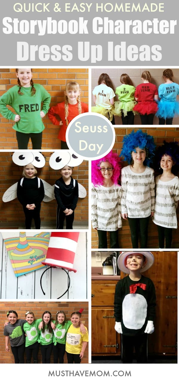 Dr Seuss Costumes and Storybook character costumes for kids. Dr Seuss dress up week ideas!