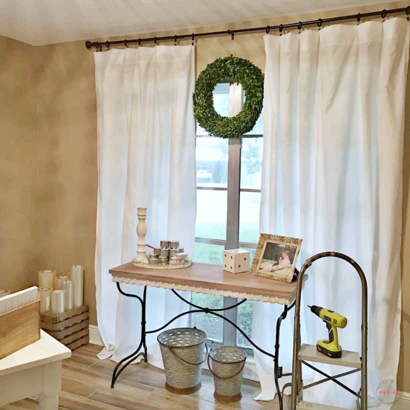 Farmhouse Style Cheap Curtains! DIY No Sew Curtains For $5 ...