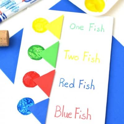 Dr Seuss Activities One Fish Two Fish Wine Cork Painting