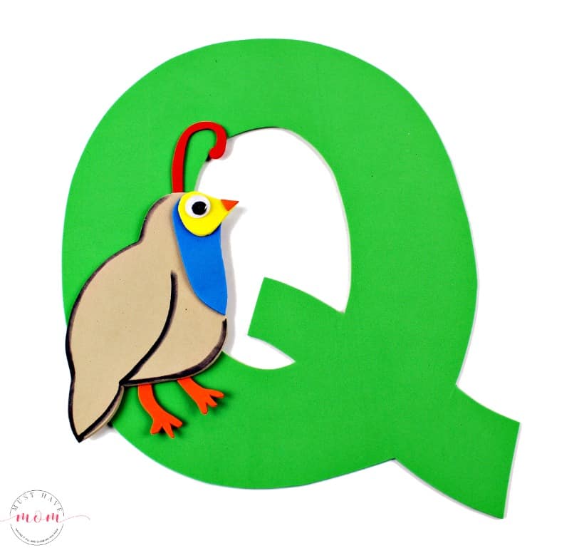 Q is for Quail Letter Craft {Free Printables}