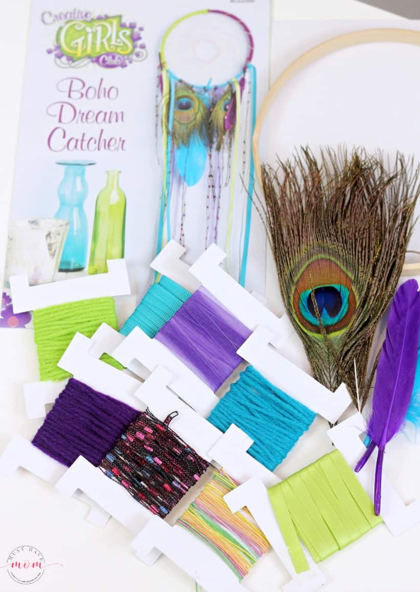 Creative Girls Club dreamcatcher kit contents