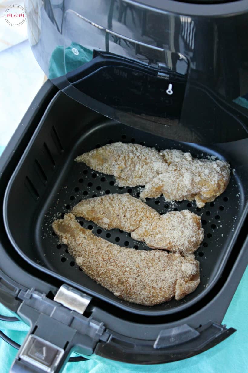 paleo chicken strips in an air fryer