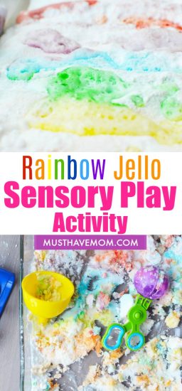 Rainbow Jello Sensory Bin Activity - Must Have Mom