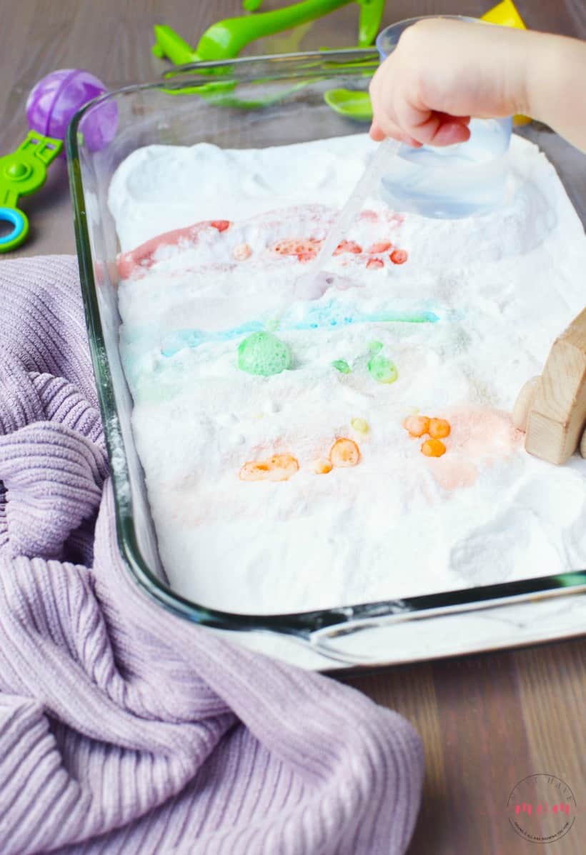 rainbow jello sensory bin