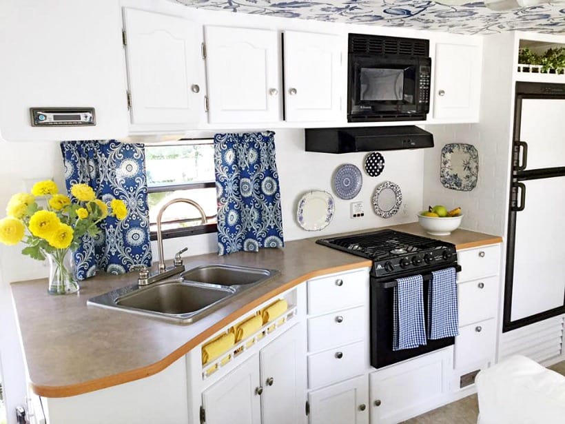 Kitchen Details in Our RV Renovation with Before and After Pictures