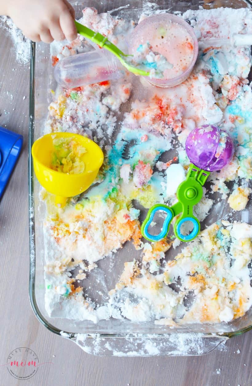 rainbow jello sensory bin