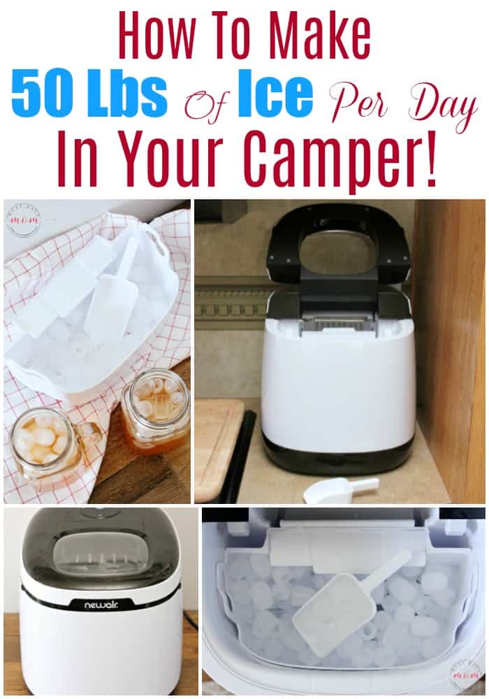 How to make 50 pounds of ice per DAY in your camper! Best countertop ice maker / RV ice maker for camping. 