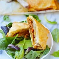 pulled pork and mango pasties