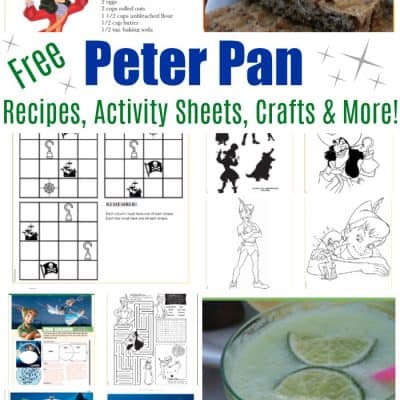 Free Peter Pan Movie Printable Activity Sheets, Recipes & More!