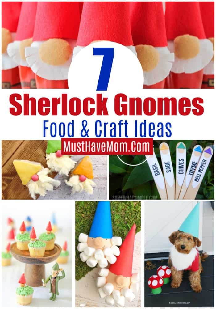 7 Sherlock Gnomes food and craft ideas
