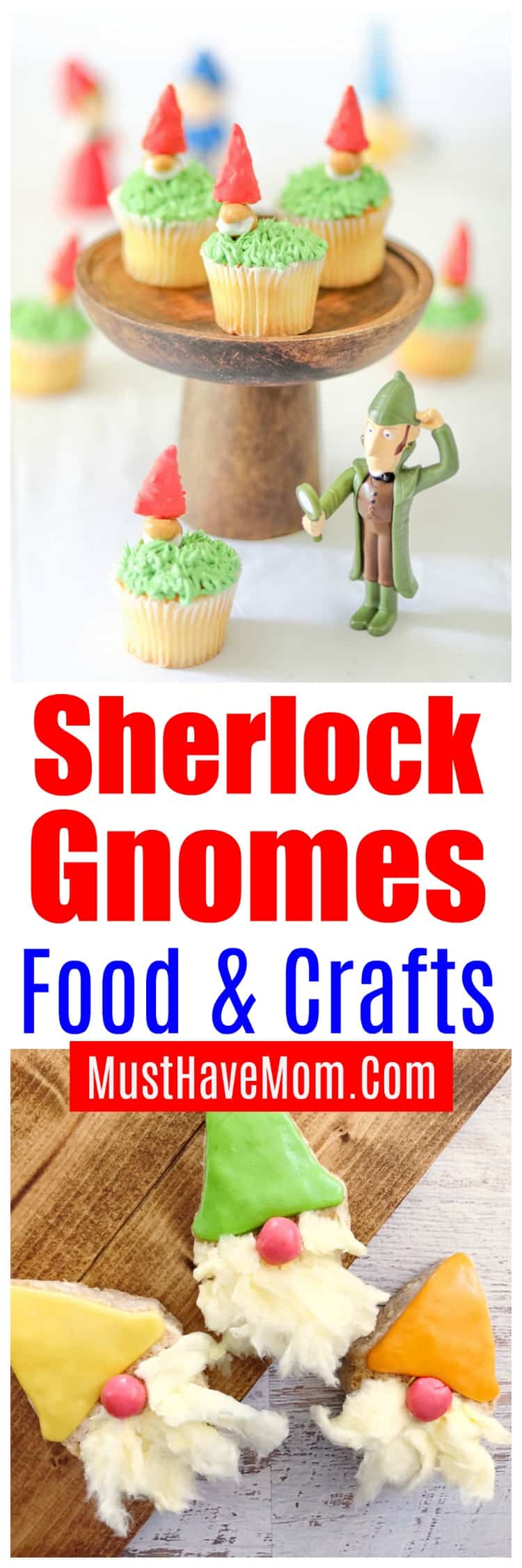 sherlock gnomes crafts and food