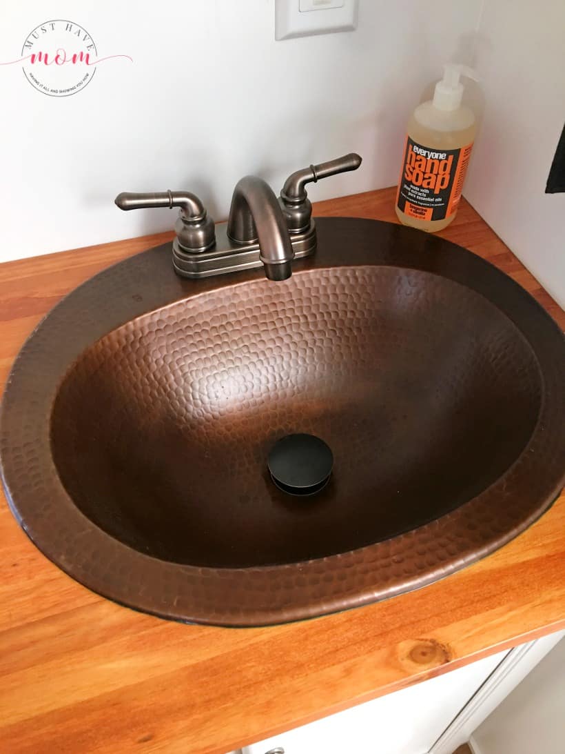 Copper sink in RV