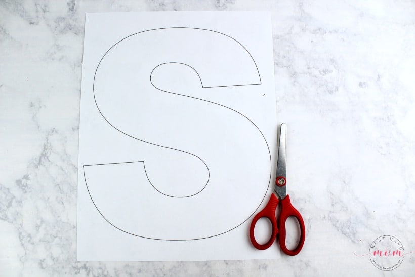 Letter S template printable