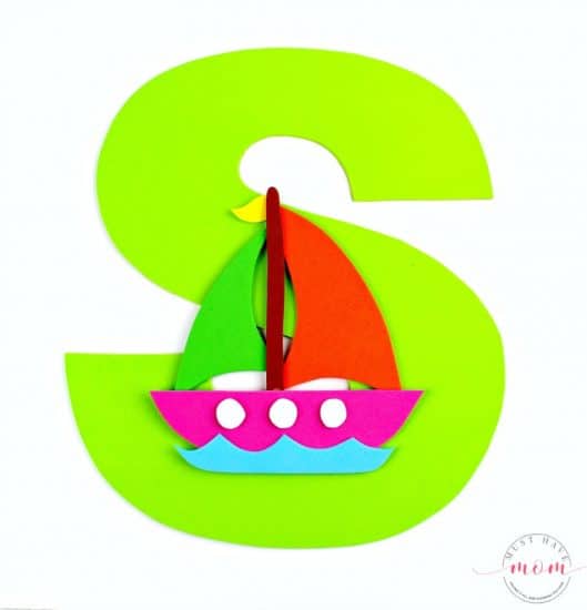 S is for Sailboat Letter Craft {Free Printables} - Must Have Mom