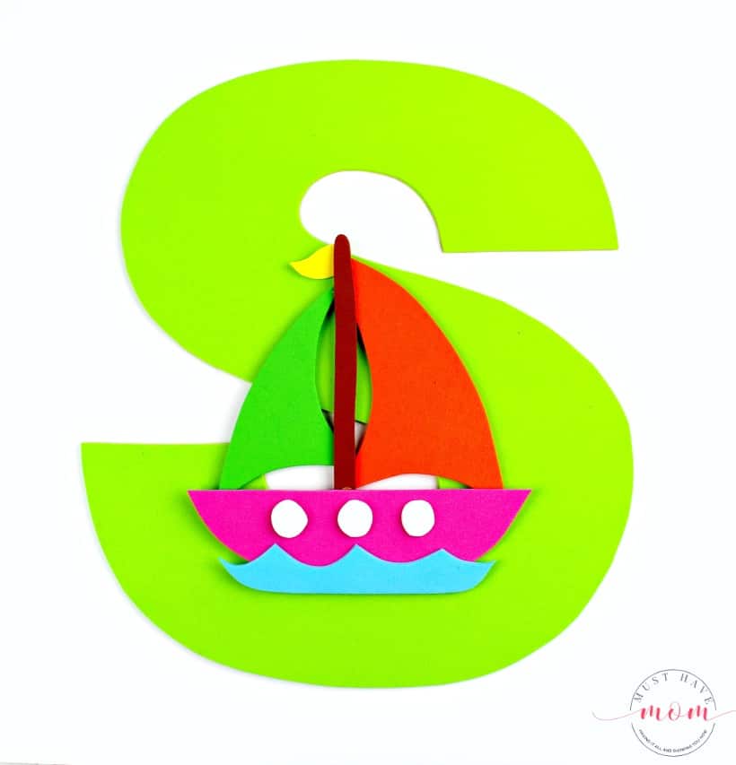 S is for Sailboat Letter Craft {Free Printables}