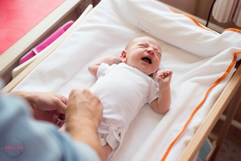 baby crying during diaper change