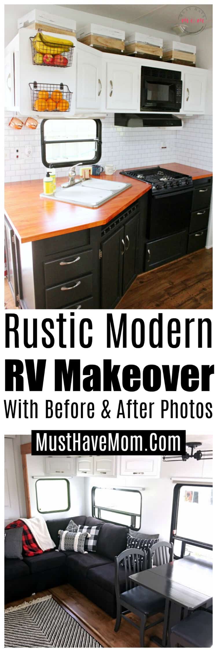 rustic modern rv makeover