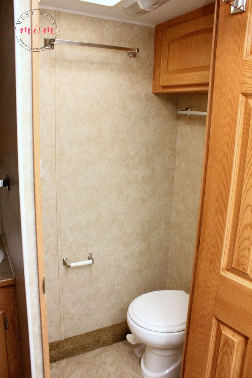 RV bathroom before