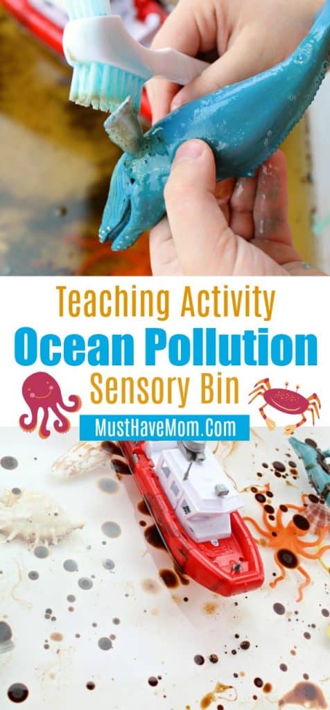 Teaching Activity - Ocean Pollution Sensory Bin - Must Have Mom