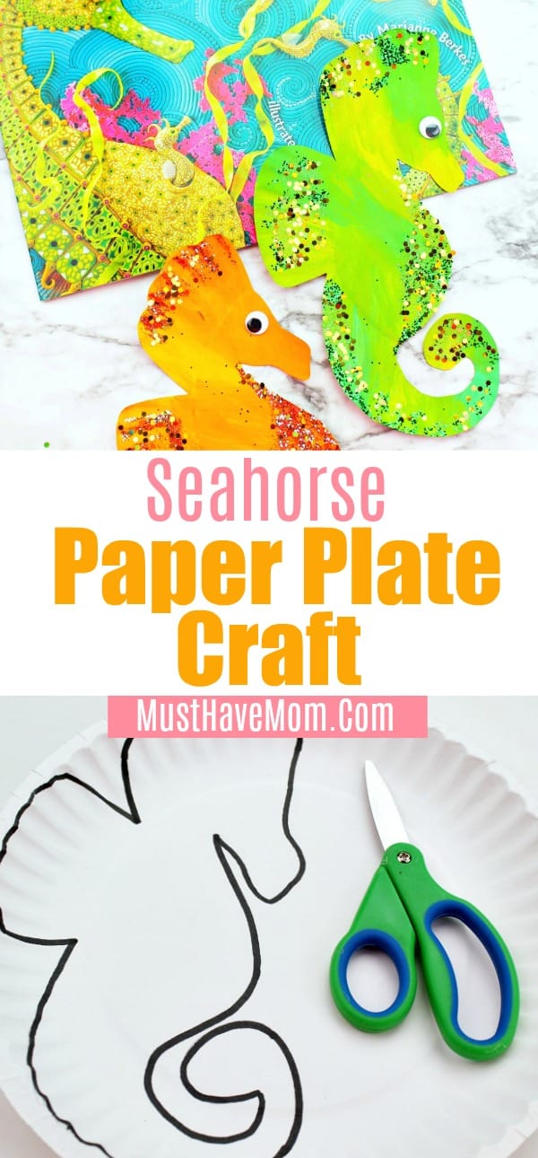 paper plate craft seahorse