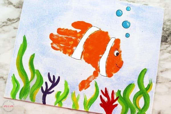 Ocean Clownfish Handprint Art Project - Must Have Mom