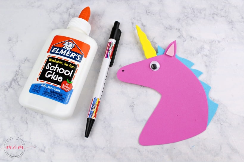 U for Unicorn Craft with Printable Template - Artsy Craftsy Mom