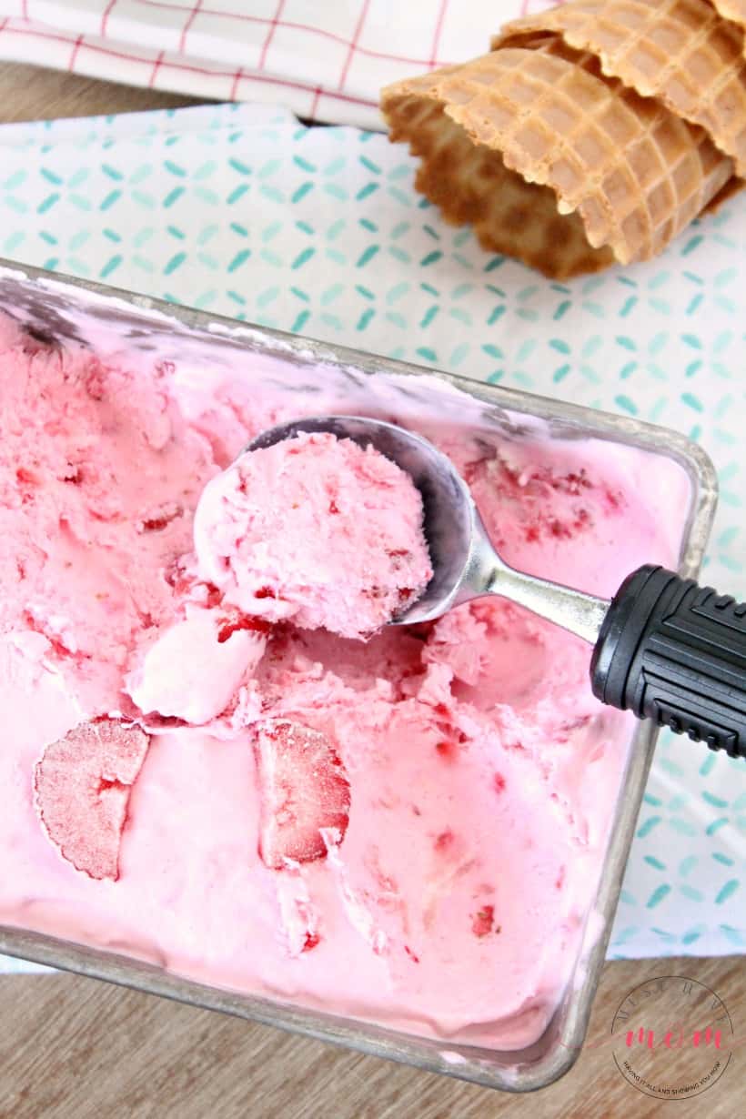 homemade strawberry ice cream