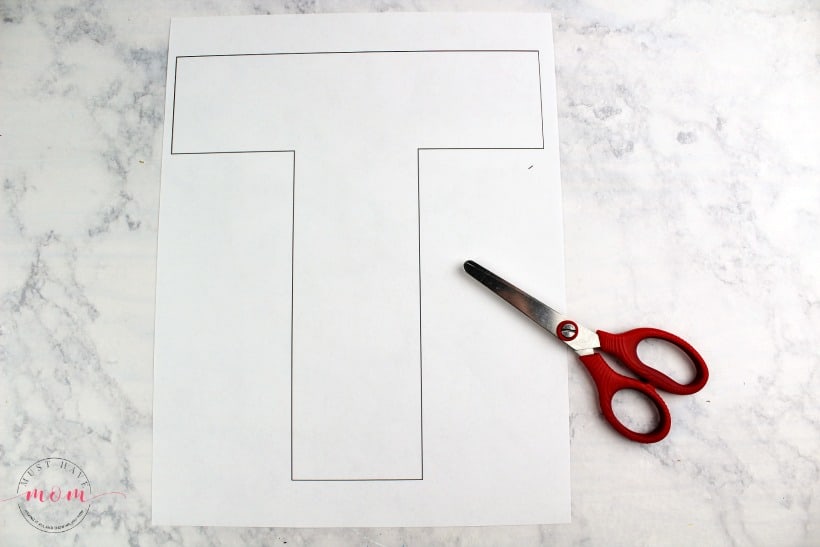 letter T printable template