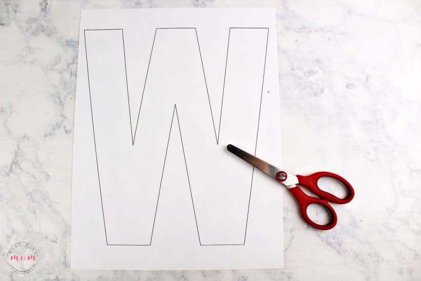 letter W craft template