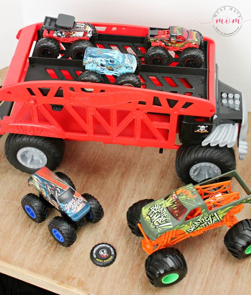 DIY Monster Truck Stadium Sensory Bin + Monster Truck Toys - Must Have Mom