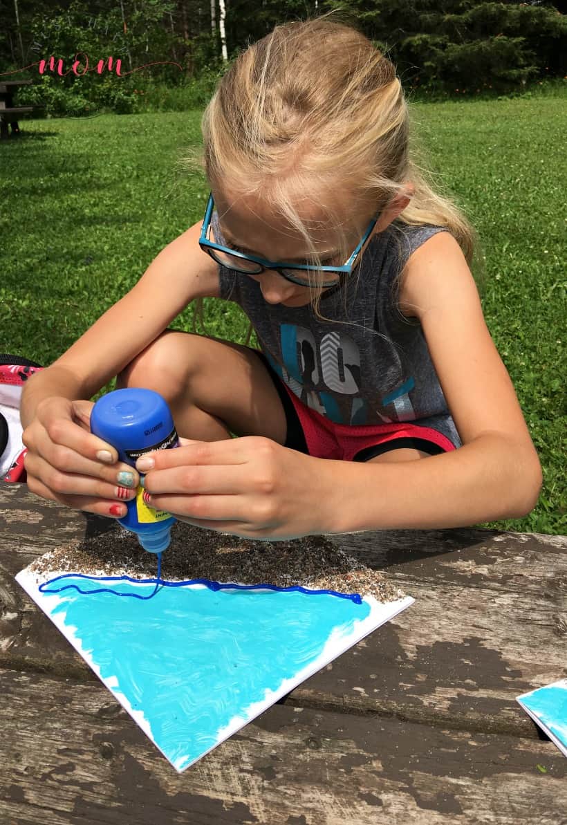 puffy paint beach painting