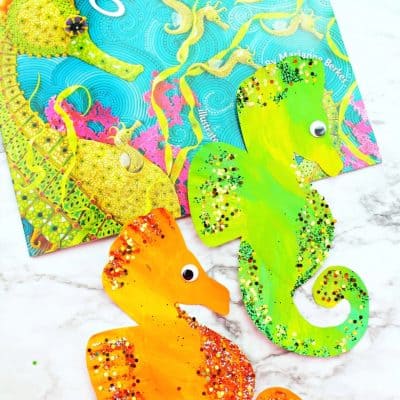Seahorse Paper Plates Craft Activity Paired With A Book!