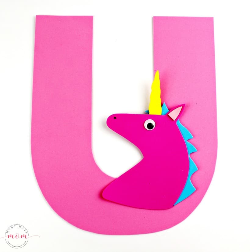 u is for unicorn letter craft free printables must have mom