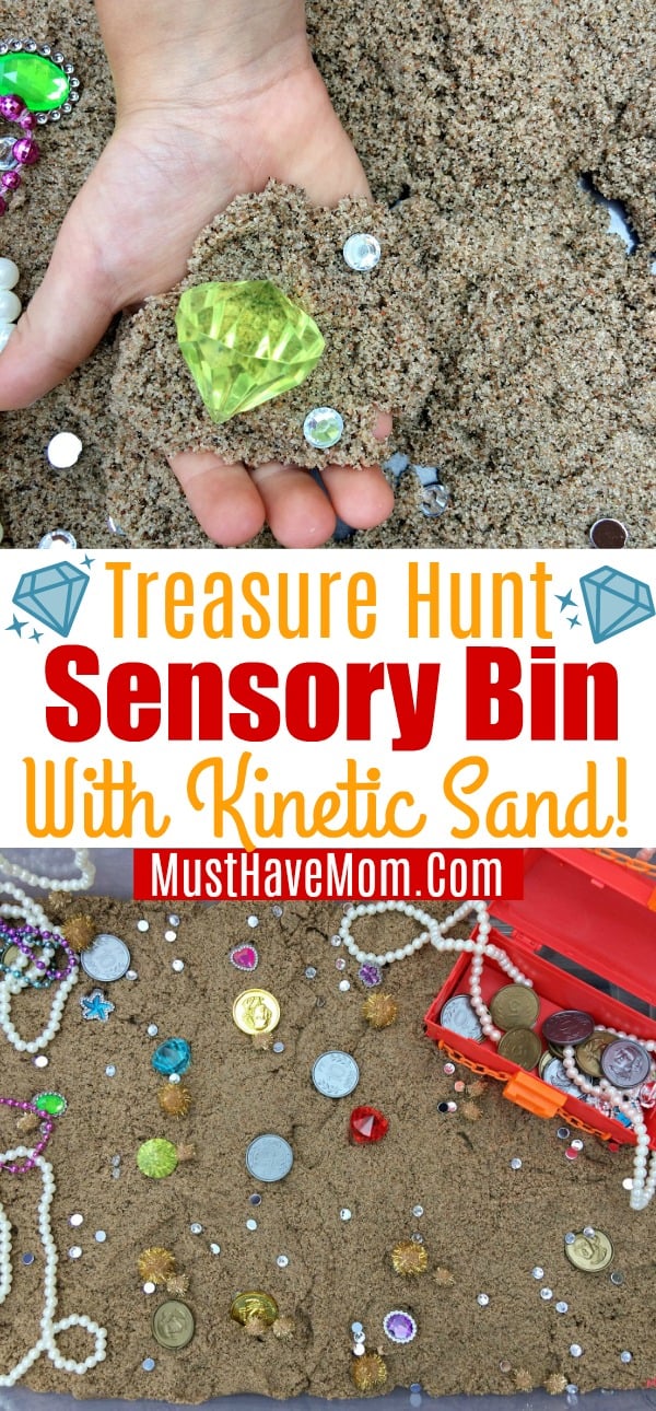 treasure hunt sensory bin