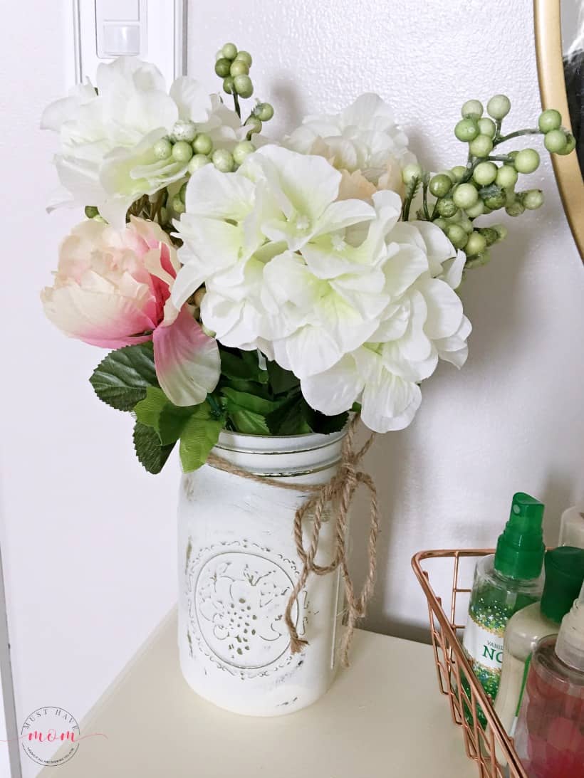 chalk paint mason jar vase