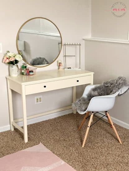 How To DIY a Blush and Gray Girls Bedroom Makeover - Must Have Mom