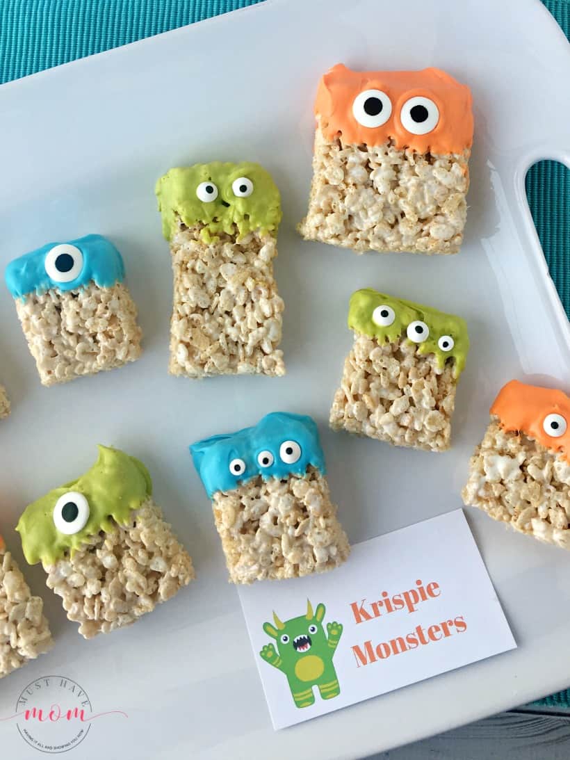 Monster Rice Krispie Treats {EASY + Kid-Approved}