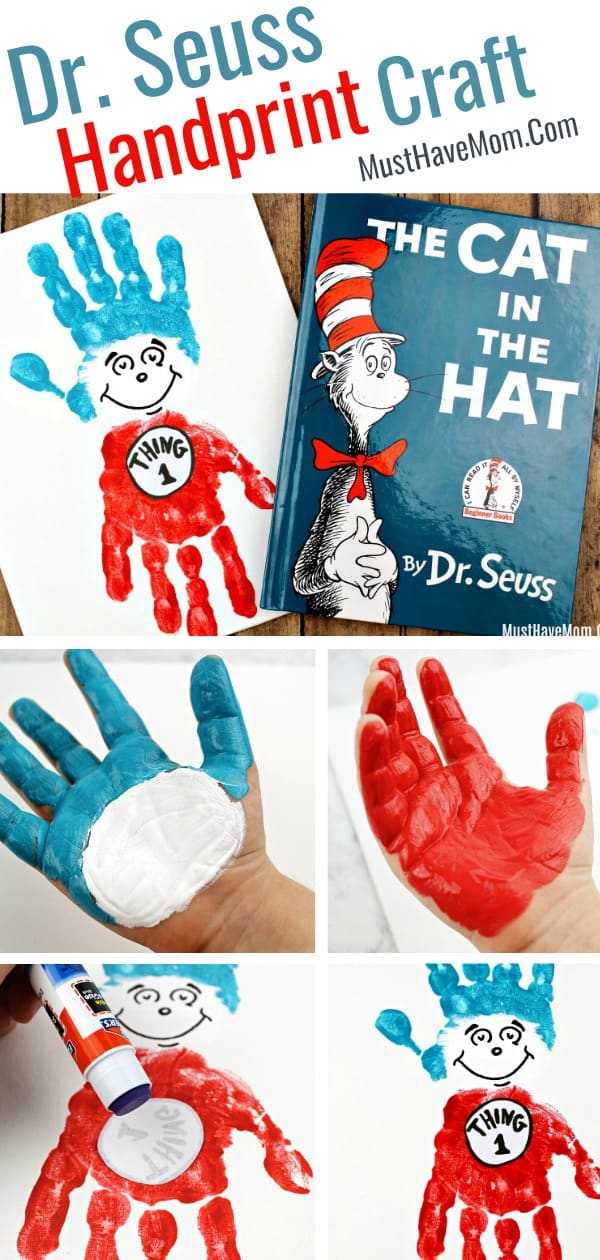 Dr Seuss handprint art