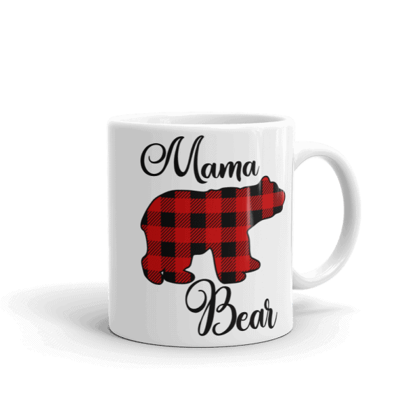 Buffalo Check Mama Bear Mug
