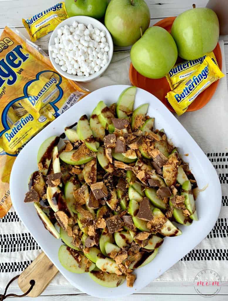 butterfinger apple nachos