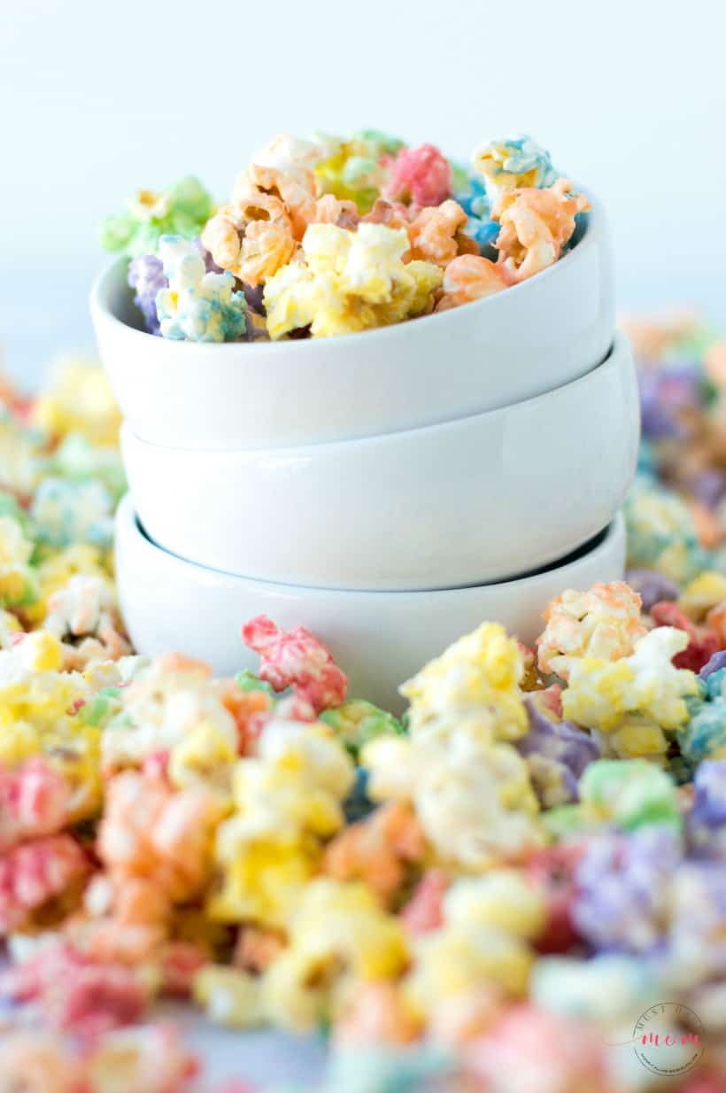 Rainbow dessert: Best Rainbow Popcorn Recipe by Must Have Mom