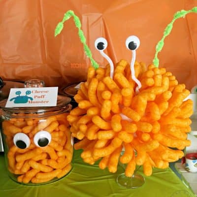 Cheese Puff Monster Party Food Idea