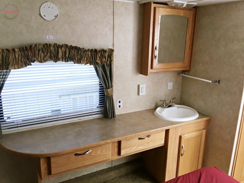 RV bathroom makeover before photo