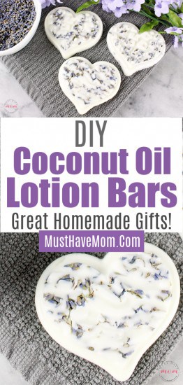 DIY Coconut Oil Lotion Bars - Great For Homemade Gifts! - Must Have Mom