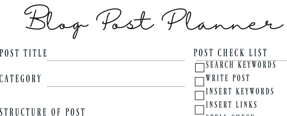 Free Printable Blog Planner - Must Have Mom