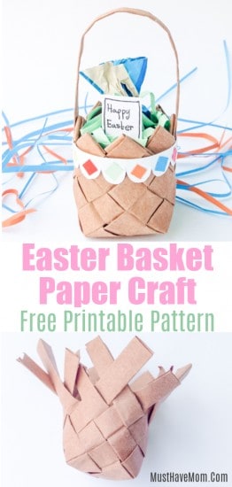 Paper Weaving Basket | Easter Crafts For Kids - Must Have Mom