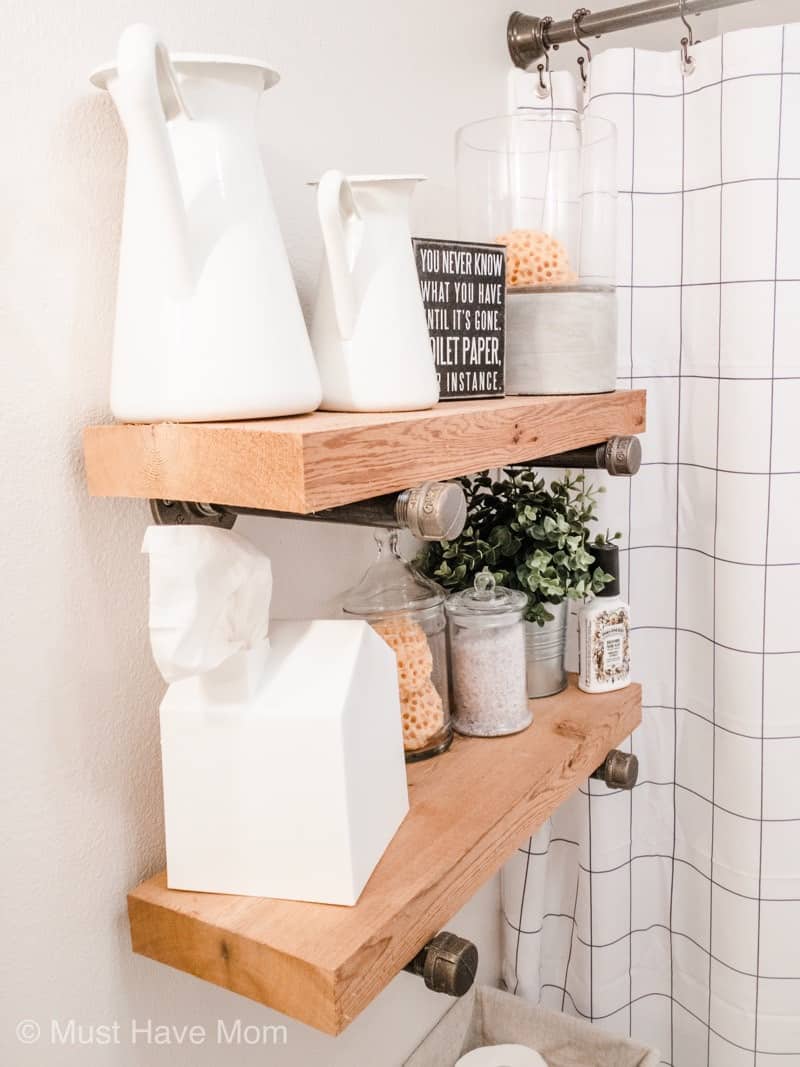 diy rustic shelves